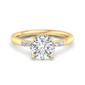 Round Lab Grown Diamond Side Stone Engagement Ring — Round design reference
