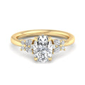 Oval Lab Grown Diamond Side Stone Engagement Ring — Oval design reference