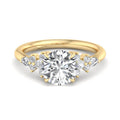 Round Lab Grown Diamond Side Stone Engagement Ring — Round design reference