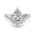 Pear Lab Grown Diamond Side Stone Engagement Ring — Pear design reference
