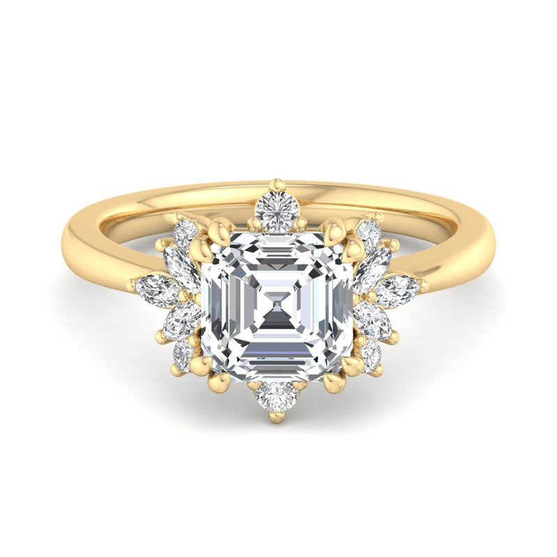 Asscher Lab Grown Diamond Vintage-Inspired Engagement Ring — Asscher design reference