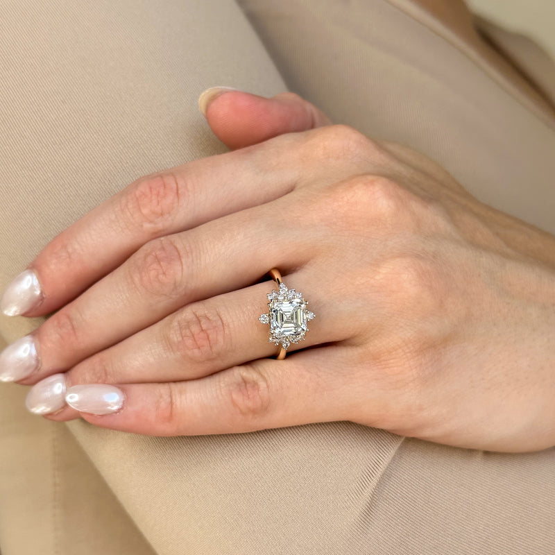 Asscher Lab Grown Diamond Vintage-Inspired Engagement Ring — Asscher design reference