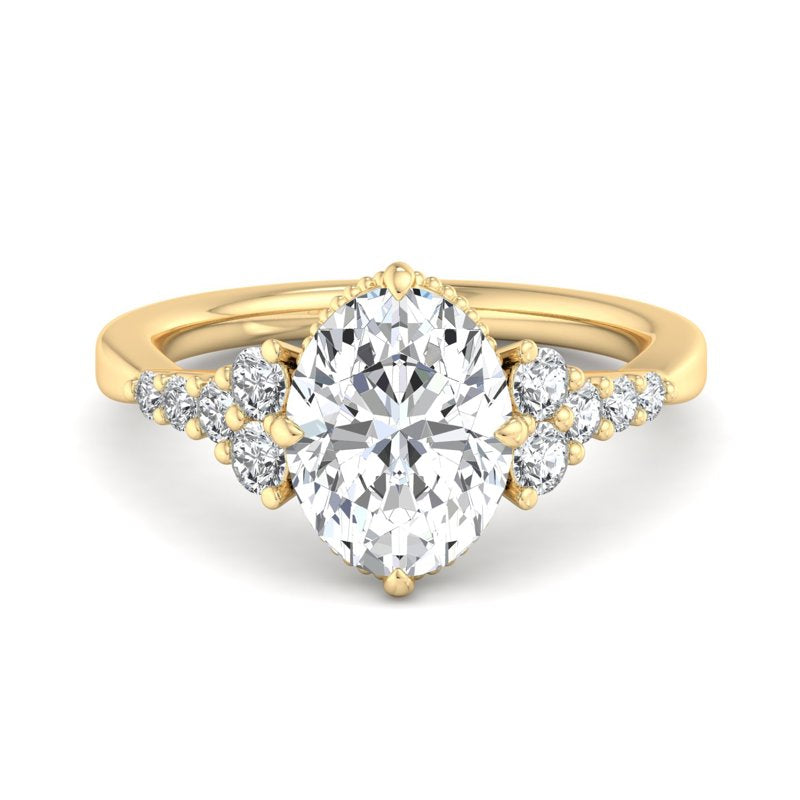 Oval Lab Grown Diamond Vintage-Inspired Engagement Ring — Oval design reference
