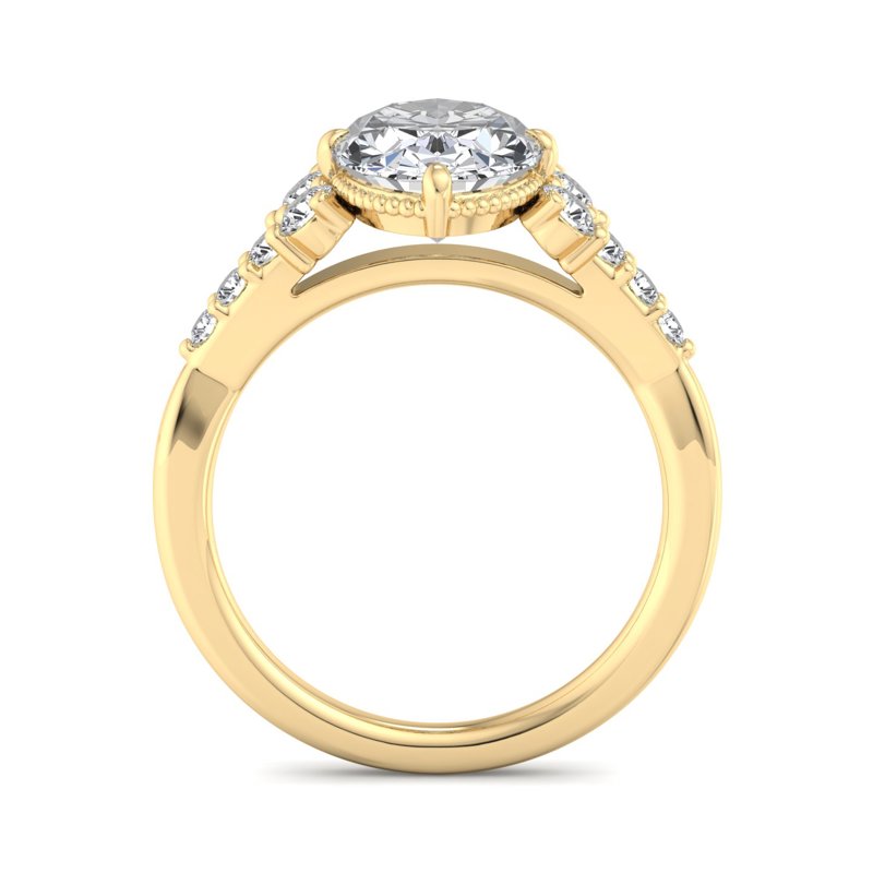 Oval Lab Grown Diamond Vintage-Inspired Engagement Ring — Oval design reference