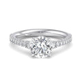 Round Lab Grown Diamond Hidden Detail Three Stone Engagement Ring — Round design reference