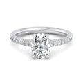 Oval Lab Grown Diamond Side Stone Engagement Ring — Oval design reference
