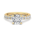 Round Lab Grown Diamond Side Stone Engagement Ring — Round design reference