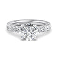 Round Lab Grown Diamond Hidden Detail Side Stone Engagement Ring — Round design reference