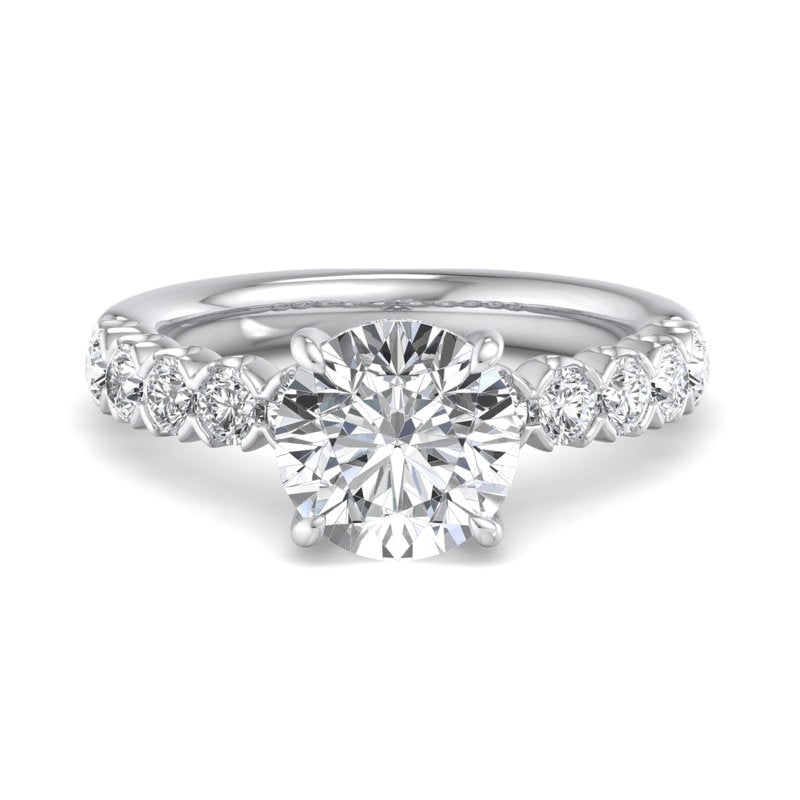 Round Lab Grown Diamond Hidden Detail Side Stone Engagement Ring — Round design reference