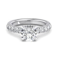 Round Lab Grown Diamond Side Stone Engagement Ring — Round design reference