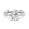 Round Lab Grown Diamond Side Stone Engagement Ring — Round design reference