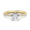 Round Lab Grown Diamond Side Stone Engagement Ring — Round design reference
