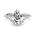 Pear Lab Grown Diamond Side Stone Engagement Ring — Pear design reference