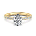 Oval Lab Grown Diamond Side Stone Engagement Ring — Oval design reference