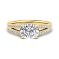 Oval Lab Grown Diamond East-West Side Stone Engagement Ring — Oval design reference
