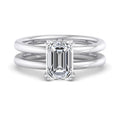 Emerald Lab Grown Diamond Split Shank Hidden Detail Solitaire Engagement Ring — Emerald design reference
