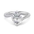 Oval Lab Grown Diamond Side Stone Engagement Ring — Oval design reference