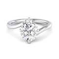 Oval Lab Grown Diamond Hidden Detail Side Stone Engagement Ring — Oval design reference