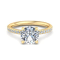 Round Lab Grown Diamond Side Stone Engagement Ring — Round design reference