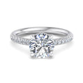 Round Lab Grown Diamond Side Stone Engagement Ring — Round design reference