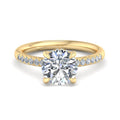 Round Lab Grown Diamond Side Stone Engagement Ring — Round design reference