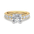 Round Lab Grown Diamond Side Stone Engagement Ring — Round design reference