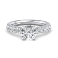 Round Lab Grown Diamond Side Stone Engagement Ring — Round design reference