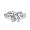 Round Lab Grown Diamond Side Stone Engagement Ring — Round design reference