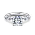 Round Lab Grown Diamond Side Stone Engagement Ring — Round design reference