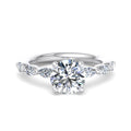 Round Lab Grown Diamond Side Stone Engagement Ring — Round design reference