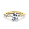 Oval Lab Grown Diamond Side Stone Engagement Ring — Oval design reference