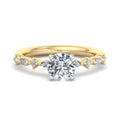 Round Lab Grown Diamond Side Stone Engagement Ring — Round design reference