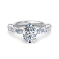 Oval Lab Grown Diamond Side Stone Engagement Ring — Oval design reference