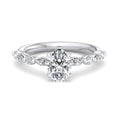 Oval Lab Grown Diamond Side Stone Engagement Ring — Oval design reference