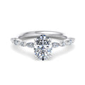 Oval Lab Grown Diamond Side Stone Engagement Ring — Oval design reference