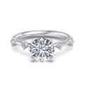 Round Lab Grown Diamond Side Stone Engagement Ring — Round design reference