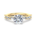 Round Lab Grown Diamond Side Stone Engagement Ring — Round design reference