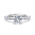 Round Lab Grown Diamond Side Stone Engagement Ring — Round design reference