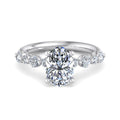Oval Lab Grown Diamond Side Stone Engagement Ring — Oval design reference