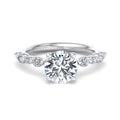 Round Lab Grown Diamond Side Stone Engagement Ring — Round design reference