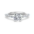Round Lab Grown Diamond Side Stone Engagement Ring — Round design reference