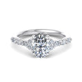 Oval Lab Grown Diamond Side Stone Engagement Ring — Oval design reference
