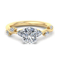 Round Lab Grown Diamond Three Stone Engagement Ring — Round design reference