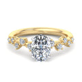 Oval Lab Grown Diamond Side Stone Engagement Ring — Oval design reference