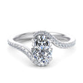 Oval Lab Grown Diamond Side Stone Engagement Ring — Oval design reference