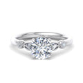 Round Lab Grown Diamond Side Stone Engagement Ring — Round design reference