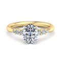 Oval Lab Grown Diamond Side Stone Engagement Ring — Oval design reference