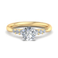 Round Lab Grown Diamond Side Stone Engagement Ring — Round design reference