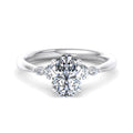 Oval Lab Grown Diamond Side Stone Engagement Ring — Oval design reference