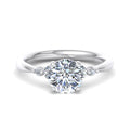 Round Lab Grown Diamond Side Stone Engagement Ring — Round design reference